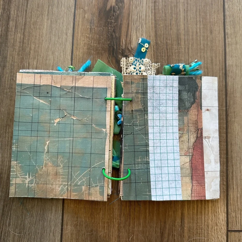 Fish-Themed Junk Journal with Teal Accents